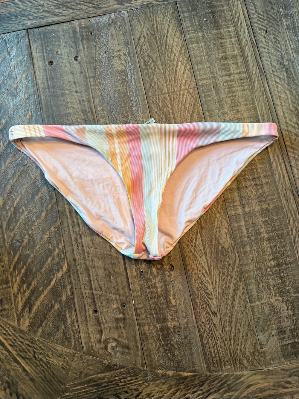 Vitamin A Striped Bikini Bottoms, Large